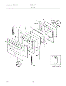 11 - Door parts for Frigidaire Range LGGF3043KFB / from AppliancePartsPros.com