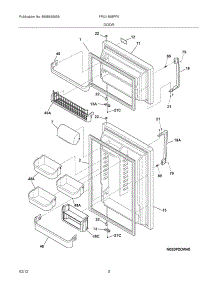03 - Doors parts for Frigidaire Refrigerator FPUI1888PF0 / from AppliancePartsPros.com