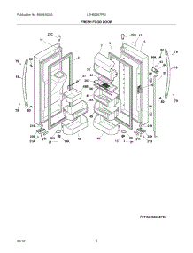 05 - Fresh Food Doors parts for Frigidaire Refrigerator LGHB2867PF0 / from AppliancePartsPros.com