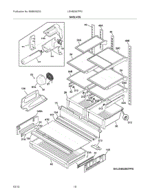09 - Shelves parts for Frigidaire Refrigerator LGHB2867PF0 / from AppliancePartsPros.com