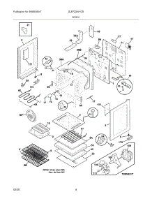 05 - Body parts for Frigidaire Range GLEFZ384HCB / from AppliancePartsPros.com