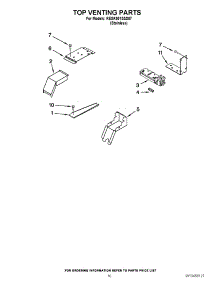 07 - Top Venting Parts parts for Kitchenaid Range KESK901SSS07 / from AppliancePartsPros.com