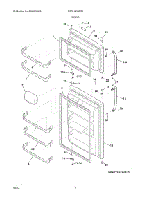 03 - Doors parts for Frigidaire Refrigerator NFTR18X4PS3 / from AppliancePartsPros.com