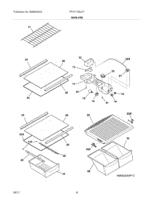 07 - Shelves parts for Frigidaire Refrigerator FFHT1725LK7 / from AppliancePartsPros.com
