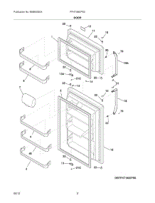 03 - Doors parts for Frigidaire Refrigerator FFHT1800PS0 / from AppliancePartsPros.com