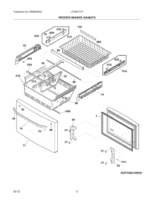 03 - Freezer Drawer, Baskets parts for Frigidaire Refrigerator LFHB2741PE0 / from AppliancePartsPros.com