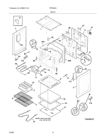 05 - Body parts for Frigidaire Range FEF356GBB / from AppliancePartsPros.com