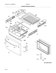 03 - Freezer Drawer, Baskets parts for Frigidaire Refrigerator LFHB2741PP1 / from AppliancePartsPros.com