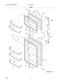 03 - Doors parts for Frigidaire Refrigerator FFHT1816PS1 / from AppliancePartsPros.com