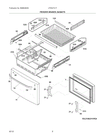 03 - Freezer Drawer, Baskets parts for Frigidaire Refrigerator LFHN2741PF0 / from AppliancePartsPros.com