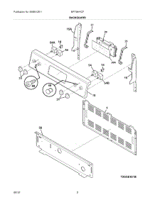 03 - Backguard parts for Frigidaire Range MFF384KCF / from AppliancePartsPros.com