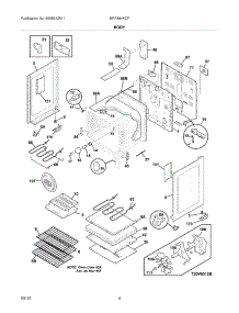 05 - Body parts for Frigidaire Range MFF384KCF / from AppliancePartsPros.com