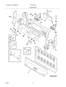 03 - Backguard parts for Frigidaire Range PFEF374EC5 / from AppliancePartsPros.com