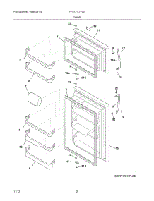 03 - Doors parts for Frigidaire Refrigerator FFHT2117PS0 / from AppliancePartsPros.com