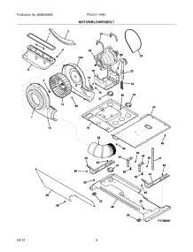 05 - Motor / Blower / Belt parts for Frigidaire Washer Dryer Combo FFLE1011MW1 / from AppliancePartsPros.com