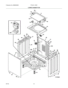 09 - Lower Cabinet / Top parts for Frigidaire Washer Dryer Combo FFLE1011MW1 / from AppliancePartsPros.com