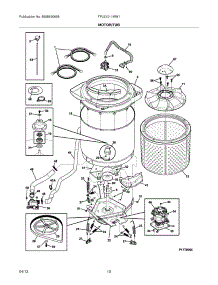11 - Motor / Tub parts for Frigidaire Washer Dryer Combo FFLE1011MW1 / from AppliancePartsPros.com