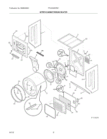 03 - Upper Cabinet / Drum / Heater parts for Frigidaire Washer Dryer Combo FFLE2022MW1 / from AppliancePartsPros.com