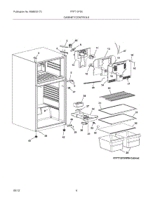 05 - Cabinet / Controls parts for Frigidaire Refrigerator FFPT10F3NM0 / from AppliancePartsPros.com