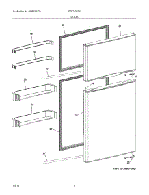 03 - Door parts for Frigidaire Refrigerator FFPT10F3NW0 / from AppliancePartsPros.com