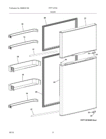 03 - Door parts for Frigidaire Refrigerator FFPT12F3NV0 / from AppliancePartsPros.com