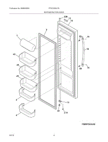 05 - Refrigerator Door parts for Frigidaire Refrigerator FFSC2323LP8 / from AppliancePartsPros.com