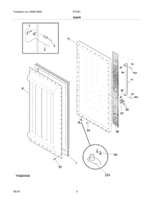 03 - Door parts for Frigidaire Freezer RR18F1 / from AppliancePartsPros.com