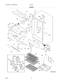 05 - Cabinet parts for Frigidaire Freezer RR18F1 / from AppliancePartsPros.com