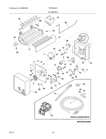 19 - Ice Maker parts for Frigidaire Refrigerator FFSS2622NB3 / from AppliancePartsPros.com