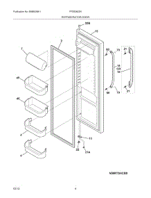 05 - Refrigerator Door parts for Frigidaire Refrigerator FFSS2622NW3 / from AppliancePartsPros.com
