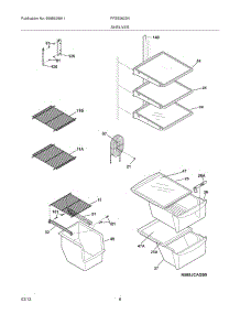09 - Shelves parts for Frigidaire Refrigerator FFSS2622NW3 / from AppliancePartsPros.com
