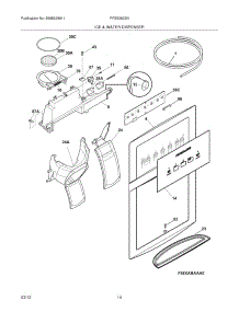 15 - Ice & Water Dispenser parts for Frigidaire Refrigerator FFSS2622NW3 / from AppliancePartsPros.com
