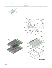 07 - Shelves parts for Frigidaire Refrigerator FFTR1513LWC / from AppliancePartsPros.com