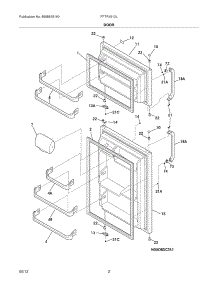 03 - Doors parts for Frigidaire Refrigerator FFTR1513LWE / from AppliancePartsPros.com