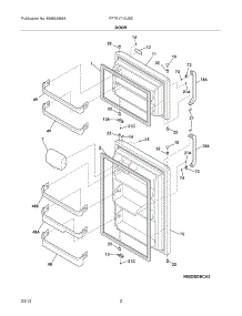 03 - Doors parts for Frigidaire Refrigerator FFTR1715LBE / from AppliancePartsPros.com