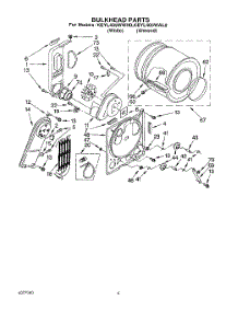 03 - Section parts for Kitchenaid Dryer KEYL405WAL0 / from AppliancePartsPros.com