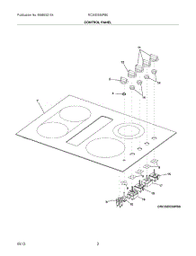 03 - Control Panel parts for Frigidaire Cooktop RC30DE60PB0 / from AppliancePartsPros.com
