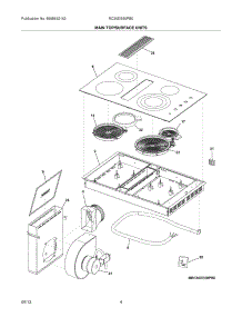 05 - Main Top / Surface Units parts for Frigidaire Cooktop RC36DE60PB0 / from AppliancePartsPros.com