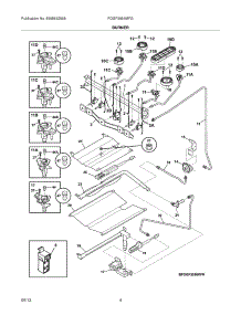 05 - Burner parts for Frigidaire Range FGGF3054MFG / from AppliancePartsPros.com