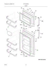 03 - Doors parts for Frigidaire Refrigerator FFTR18D2PS2 / from AppliancePartsPros.com