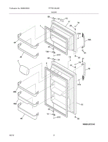 03 - Doors parts for Frigidaire Refrigerator FFTR2126LWE / from AppliancePartsPros.com