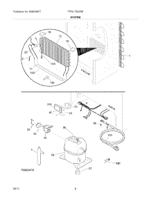 07 - System parts for Frigidaire Freezer TFRU17B2JWB / from AppliancePartsPros.com