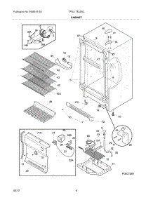 05 - Cabinet parts for Frigidaire Freezer TFRU17B2JWC / from AppliancePartsPros.com
