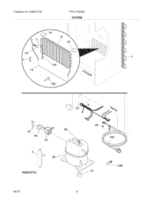 07 - System parts for Frigidaire Freezer TFRU17B2JWC / from AppliancePartsPros.com