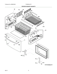 03 - Freezer Drawer, Baskets parts for Frigidaire Refrigerator FGHB2844LPE / from AppliancePartsPros.com