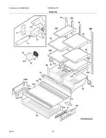 09 - Shelves parts for Frigidaire Refrigerator FGHB2844LPE / from AppliancePartsPros.com