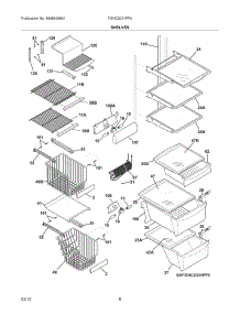09 - Shelves parts for Frigidaire Refrigerator FGHC2331PF0 / from AppliancePartsPros.com