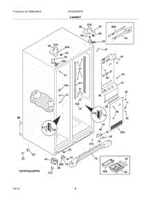 07 - Cabinet parts for Frigidaire Refrigerator FGHC2355PF0 / from AppliancePartsPros.com