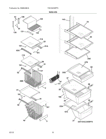 09 - Shelves parts for Frigidaire Refrigerator FGHC2355PF0 / from AppliancePartsPros.com
