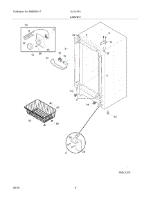 05 - Cabinet parts for Frigidaire Freezer UL1310A0 / from AppliancePartsPros.com